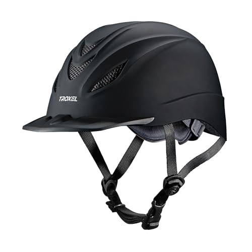 Troxel Intrepid Saddle Horse Riding Helmet LowProfile Adjustable Design Safety Horseback Riding Gear Small 658 7 Black