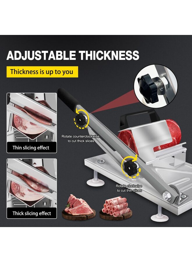 يُسلِّم قطاعة لحوم مجمدة يدوية، قطاعة لحوم مطورة من الفولاذ المقاوم للصدأ، آلة تقطيع لفائف لحم البقر والضأن، آلة تقطيع الخضار واللحوم للطبخ المنزلي، وعاء ساخن، شابو - Image 5