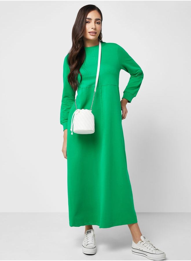 Refka by modanisa Pocket Detail Crew Neck Dress  - Image 1