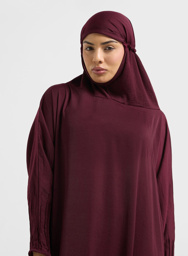 هيا كلوزيت فستان صلاة بأكمام واسعة وغطاء رأس - Image 3