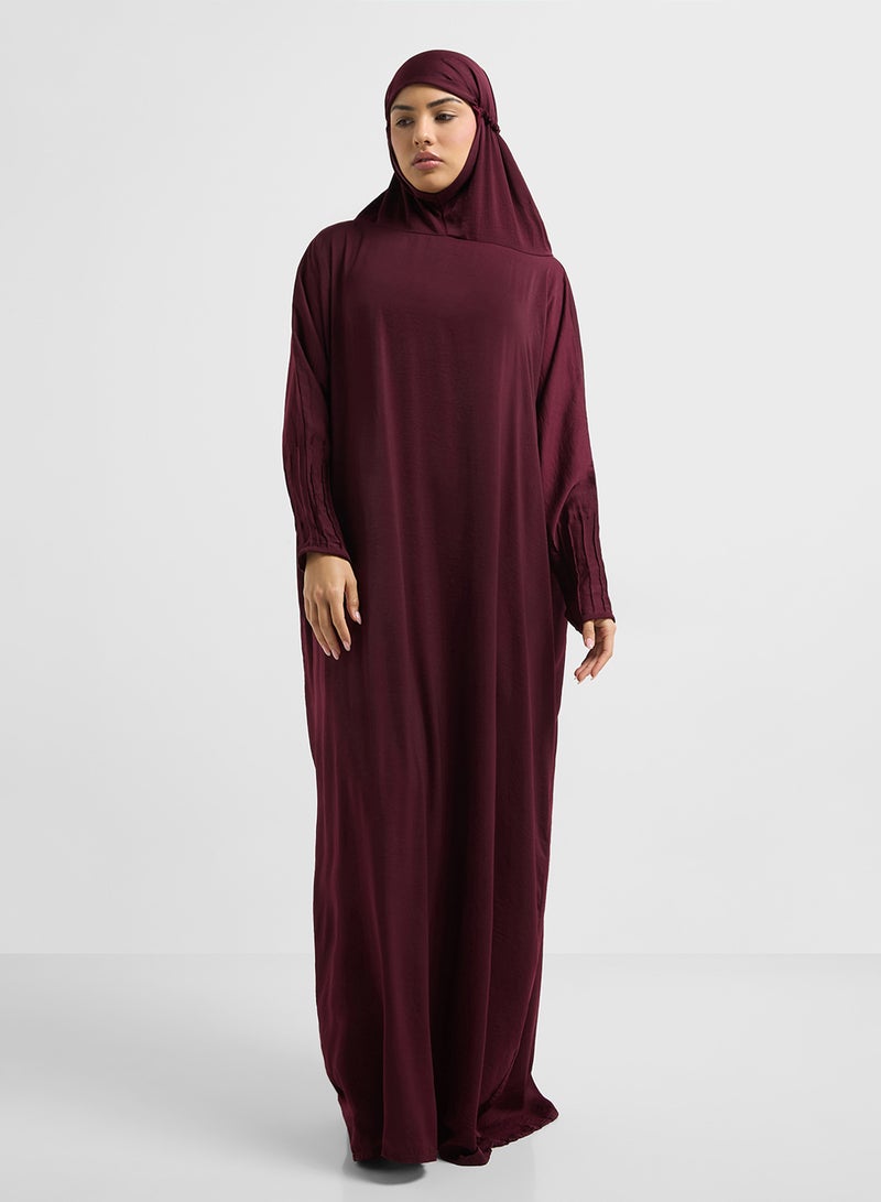 هيا كلوزيت فستان صلاة بأكمام واسعة وغطاء رأس - Image 4