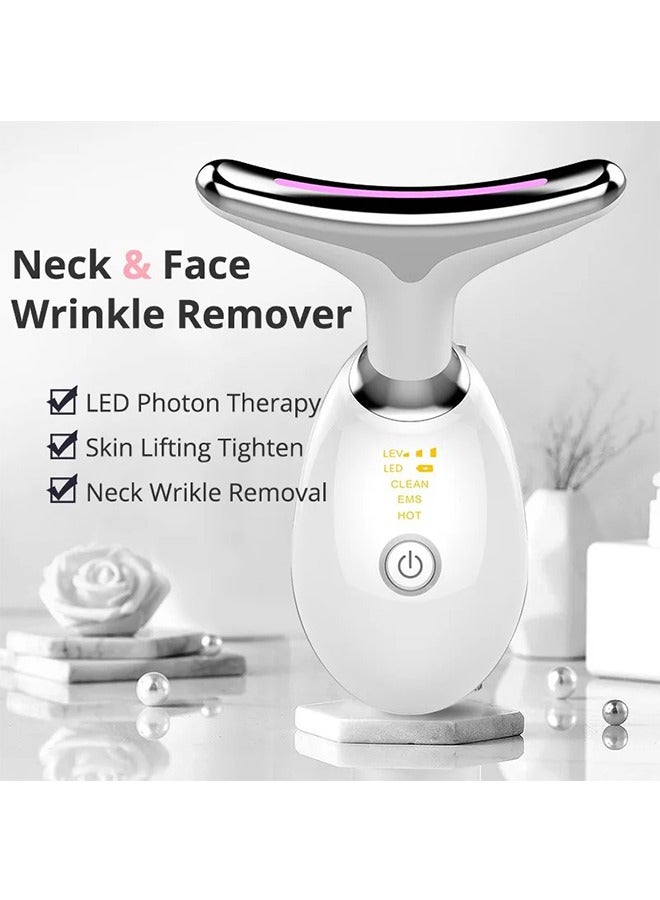 Intense Pulsed Light Wrinkles Reducing Instrument, Face and Neck Massager, Double Chin Reducer Vibration Massager, Skin Rejuvenation Beauty, Lifting and Tightening Sagging Skin Skin, 3 Llight Modes - Image 2