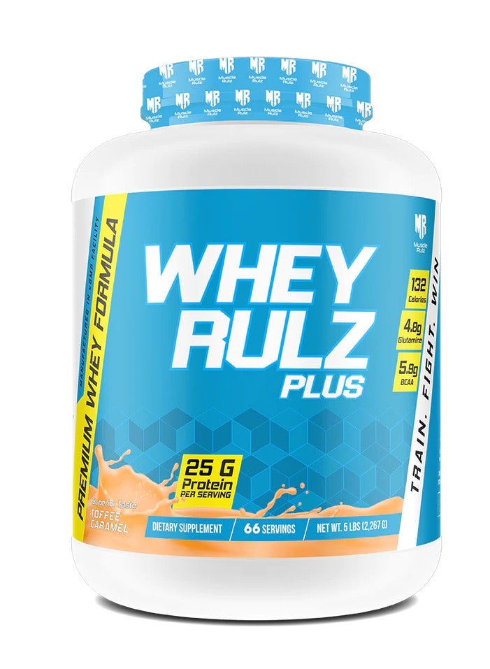 مصل اللبن رولز بلس 5 رطل/2.26 كجم توفي كراميل