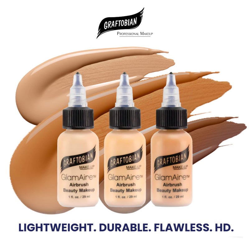 Graftobian GlamAire Airbrush Makeup by Graftobian - High Definition Airbrush Foundation, Professional Formula for Long-Lasting Wear, For Makeup Artists and Beauty Aficionados, Made in USA, Buttermilk - Image 2