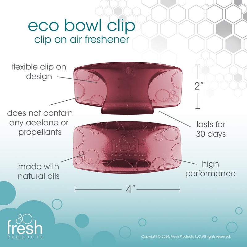 Fresh Products Eco Bowl Clip 2.0 Toilet Bowl Air Freshener, Spiced Apple Scent, 4 Clips - Image 2