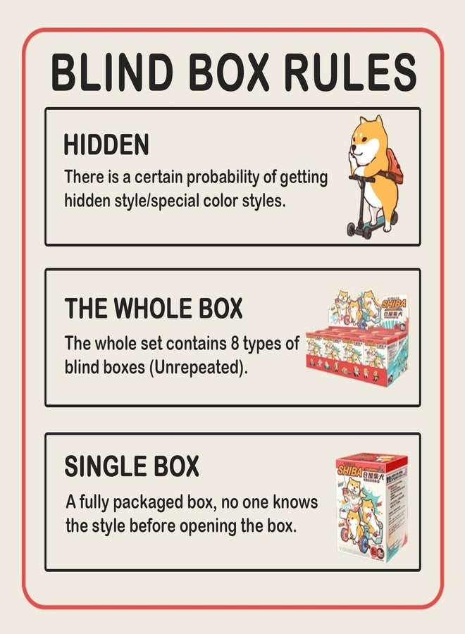 BEEMAI Kuraya Shiba Tourshiba Series 1PC Blind Box Figures, Random Design Cute Figures Collectible Toys Birthday Gifts - Image 3
