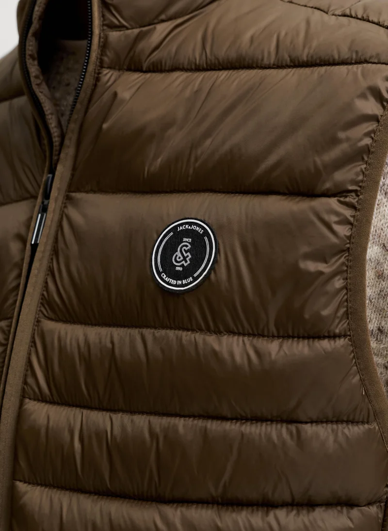 JACK & JONES Cocoa Sleeveless Puffer Jacket for Men | Best Price UAE