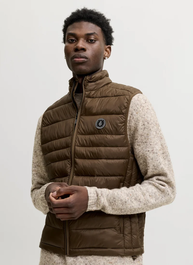 JACK & JONES Cocoa Sleeveless Puffer Jacket for Men | Best Price UAE