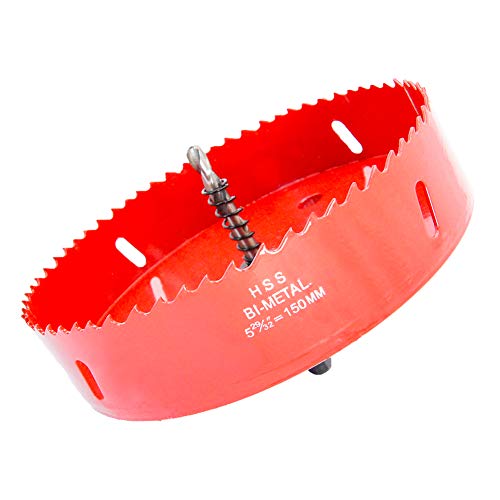 Laiwei Hole Saw Drill Bit LAIWEI HSS Hole Cutter with Arbor for WoodPVC Board and Plastic Plate589150mm Hole Saw - Image 1