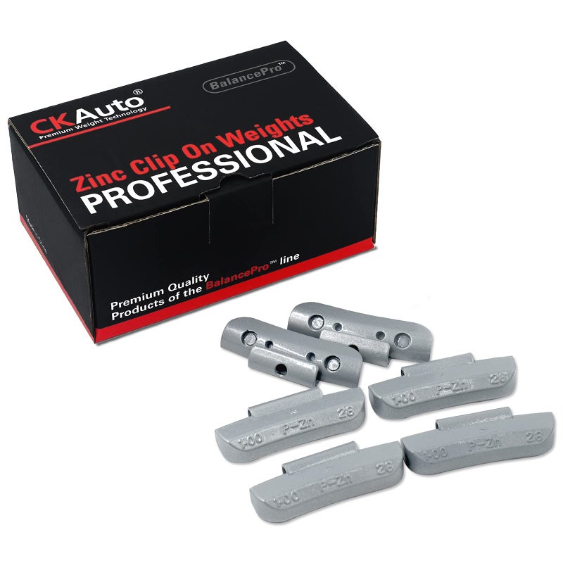 CKAuto P Style Zinc Clip on Wheel Weights 1oz, Coated, 25Pcs/Box Fit for Steel Wheel - Image 3