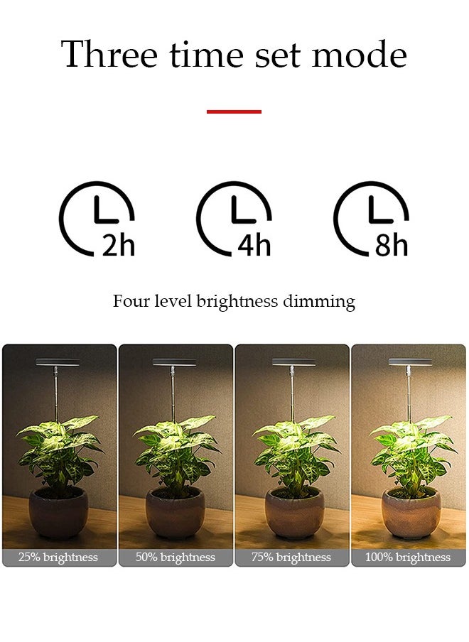 DUNISO USB Angel Ring Plant Growth Light, timed dimming, telescopic pole, full spectrum succulent fill light for flowers and plants, used indoors to promote plant growth  - Image 5