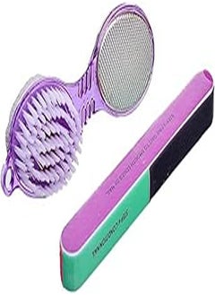 G-BEAUTY G-Beauty 4 In 1 Multi-functional Foot Scrubber Stone File And 6 Way Nail File With Buffer Block - Multi Color 