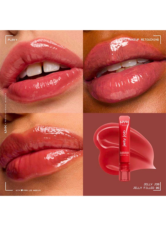 NYX PROFESSIONAL MAKEUP Jelly Job, Full-Bodied Shine Gloss, Lip-Smoothing Shine, Hyper-Glossy Finish, Jelly Filled - Image 2