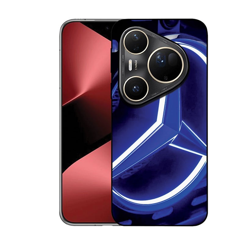 الصيد العين غطاء حماية مطبوع لهاتف هواوي بيورا 80 ألترا - شعار مرسيدس - Image 1