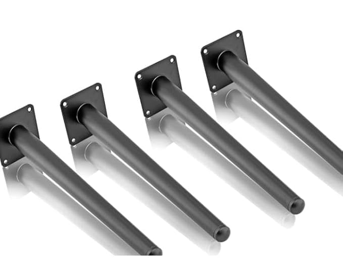 Generic Aakash Dcor 4 Inch Black Metal Sofa LegsSet of 4 Durable Replacement Sofa Paya Modern Rustproof Sturdy Furniture Legs for Home Office Cone Shape Leg  - Image 2
