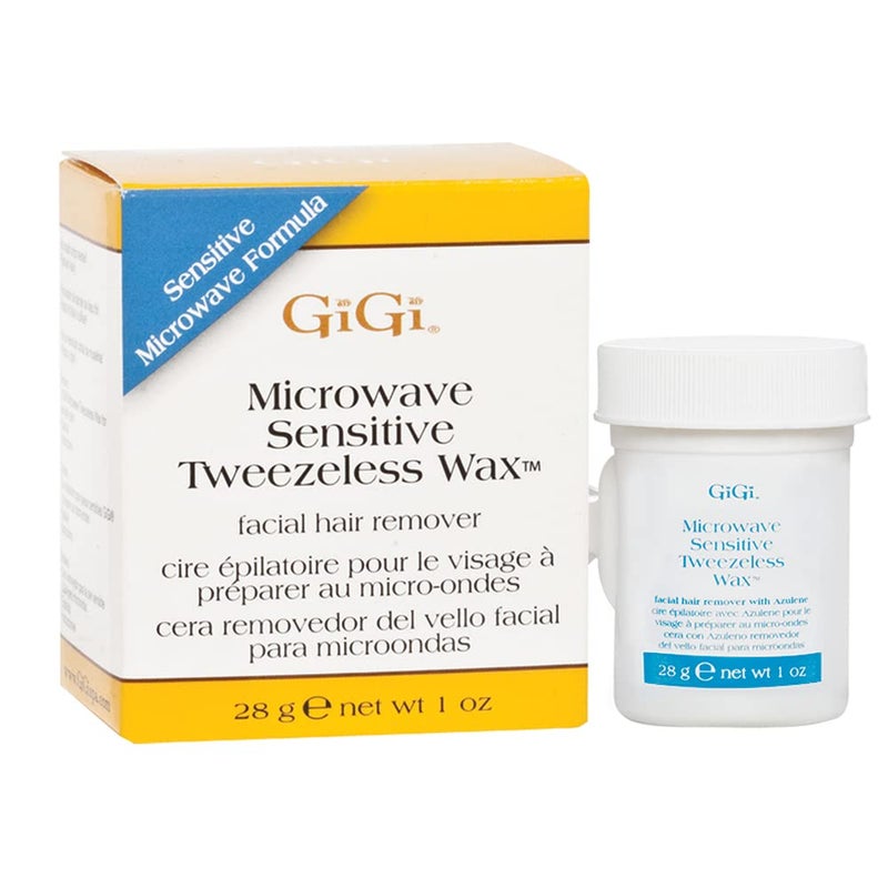 GiGi Microwave Sensitive Tweezeless Wax with Azulene Oil - Non-Strip Facial Hair Remover for Sensitive Skin, 1 oz - Image 1