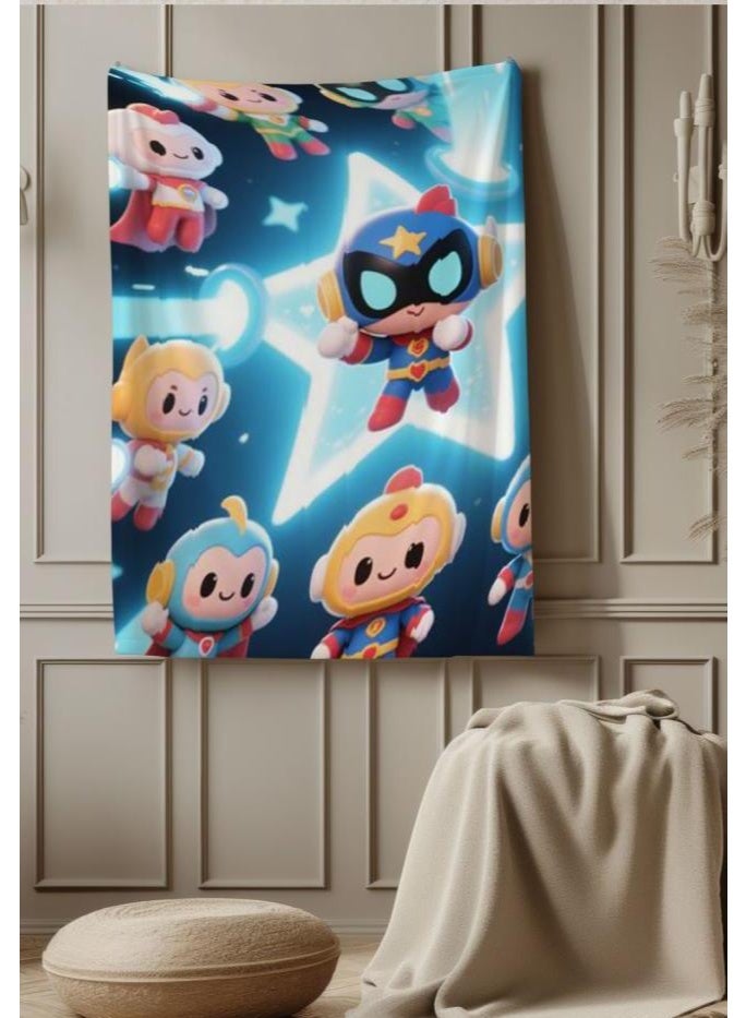 general Baby and children's cartoon flannel thin blanket (warm and comfortable, suitable for sleep, game use) 70cm*100cm