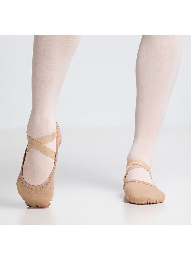 Sansha Dance Shoes, Ballet Shoes, Practice Shoes, Soft Shoes, Slightly Elastic Cat Paw Shoes S62d, Sand Color, Size 40 - Image 2