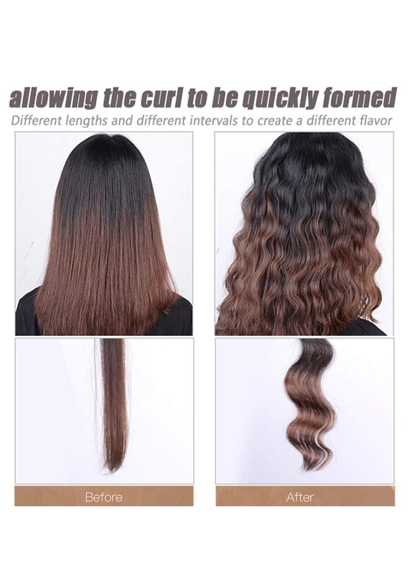 ELTRAZONE Roll over image to zoom in Three Barrel Hair Waver 25MM Big Wave Hair Curling Iron Wand with Two Speed Temperature Control, Ceramic Tourmaline Triple Barrels, Dual Voltage Crimp, Gold  - Image 5