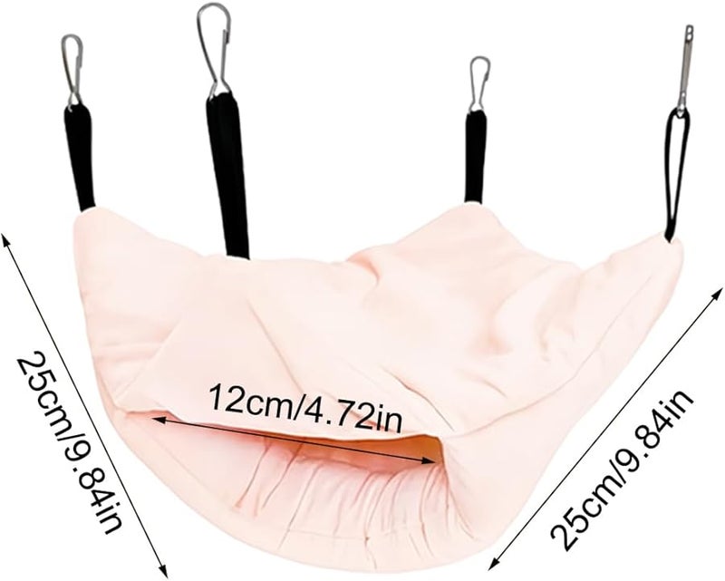 Pink Parrot Warm Bed Cozy Fleece Nest For Birds Cage Aviary Sleeping Resting - Image 3