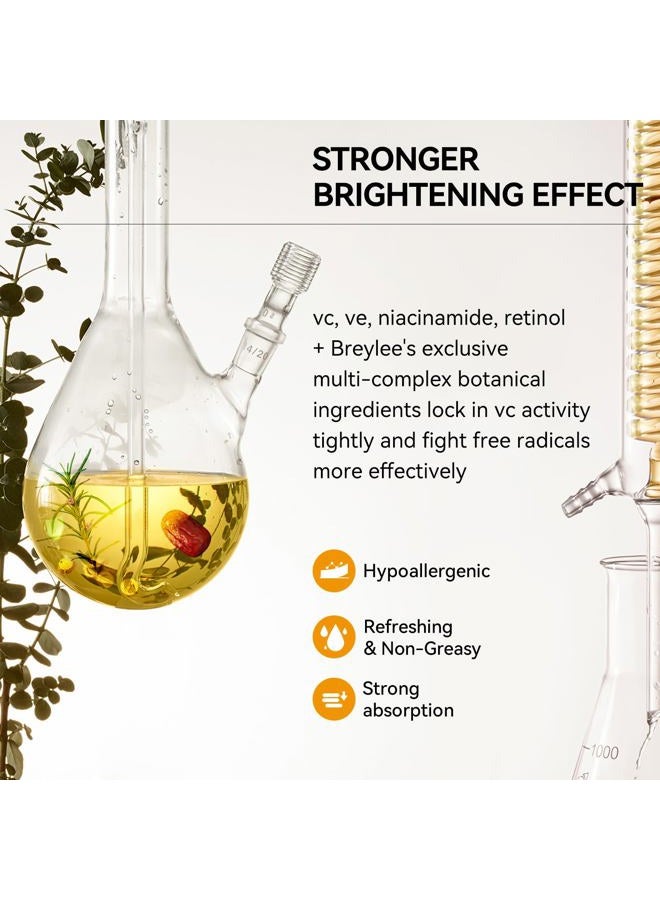 Breylee Vitamin C Serum for Face & Eye (1.4 oz) for Brightening Skin,Dark Spot Remover,Reduce Wrinkle,Anti Aging,Moisturizer with Hyaluronic Acid,Vitamin E,Retinol - Image 3