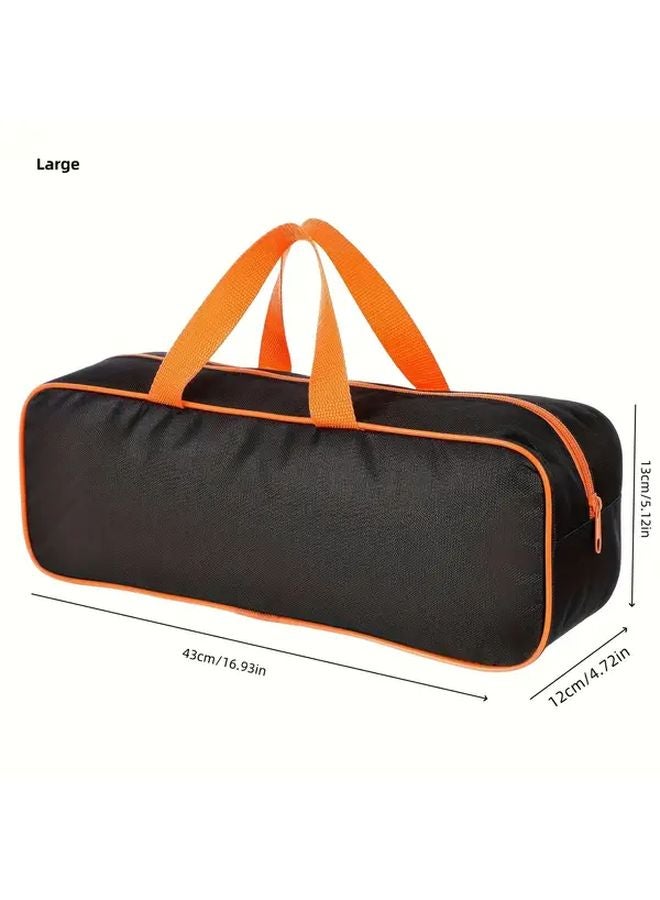 Heavy Duty Tool Organizer 1pc Zippered Compartments Reinforced Strap Durable Fabric Case - Image 4