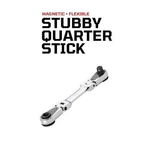 E-Z Red EZRED 4S04 Micro Combo Dual Ratchet Socket with 1/4" Square Drive & Magnetic Bit Drive - Image 2