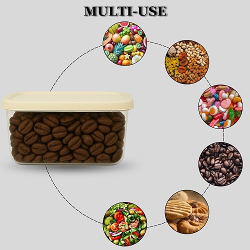 Hexwell 8 pcs Plastic Storage Containers with Lids Airtight Stackable Fridge Food Storage Boxes For Kitchen - Leak proof, Microwave and Freezer Safe - 1330ml, 520ml and 210ml (Multicolor) - Image 5