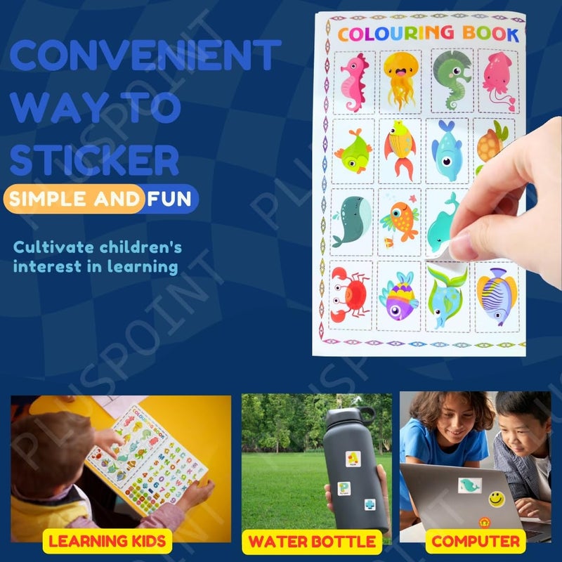 PLUSPOINT Stationery Ocean World Gift Set For Kids-Pack Of 9 Pcs Stationery Items For Kids Useful Gift Cartoon Stationary Set Birthday Return Gift School Accessories For Boys Girls,Multicolor - Image 4