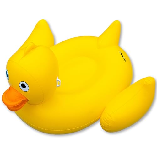 SWIMLINE ORIGINAL 90620 Giant Inflatable Lucky Ducky Pool Float | Oversized Ride-On Float with Stable Legs & Wings | Lounge Floatie Perfect for Parties & Relaxation - Image 1