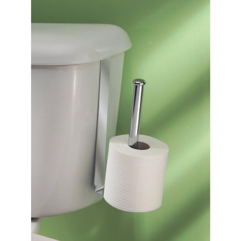 InterDesign Stainless Steel Compact Organizer Caddy Holds 2 Rolls of Toilet Paper, Chrome, 10.75x4.5x2 inches, 2 Roll Reserve, Model 69380 - Image 4