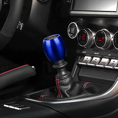 KUNGKIC for MT 2021-2025 Toyota GR86 Subaru BRZ Aluminum Manual Gearbox Shift Shifter Knob with Real Carbon Fiber Sticker Interior Accessories (Blue) - Image 3
