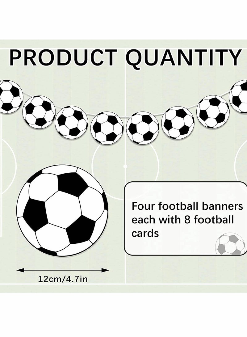 Excefore Soccer Birthday Party Decorations, 32 Pcs Soccer Birthday Party Supplies, Football Pattern Decoration Cards Soccer Party Supplies for Kids Boys Soccer Fans Birthday Party  - Image 2