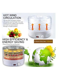 Generic Electric Food Dehydrator Machine 5 Tray Tier Fruit Dryer Beef Jerky Herbs Dryer with Adjustable Thermostat  - Image 1
