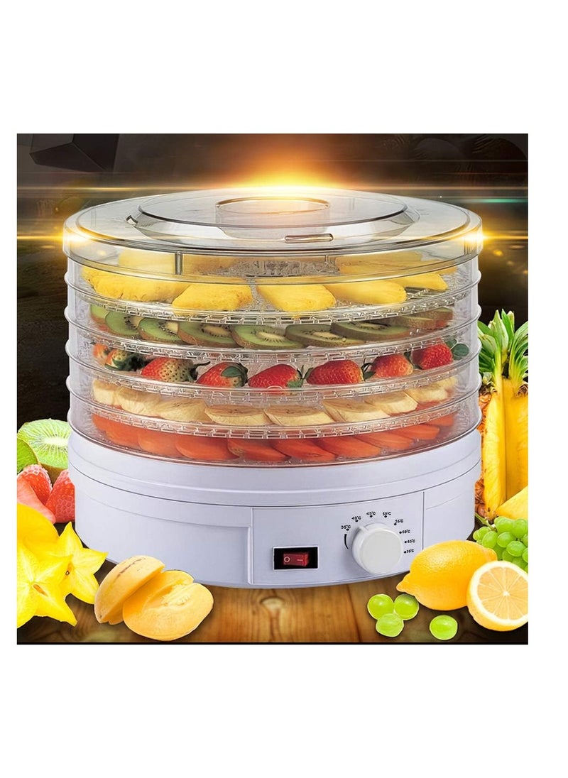 Generic - Electric Food Dehydrator Machine 5 Tray Tier Fruit Dryer Beef Jerky Herbs Dryer with Adjustable Thermostat - Image 1
