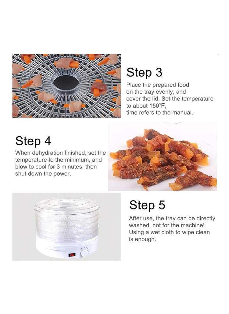 Generic - Electric Food Dehydrator Machine 5 Tray Tier Fruit Dryer Beef Jerky Herbs Dryer with Adjustable Thermostat - Image 1