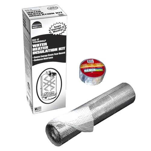 Reach Barrier 3016 Single Reflective Air Water Heater Insulation Kit, Easy Assembly, Bubble Barrier Technology, Holds in up to 95% of Heat - Image 1