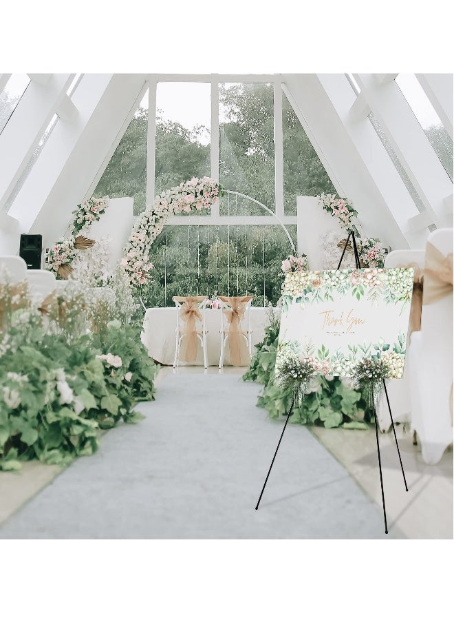 Easel Stand for Display Wedding Sign Poster 63 Inches Tall - with Bag Collapsible  Portable - Adjustable Height - Sturdy Metal Tripod - Non-Slip Rubber Bottom Ideal for Events Presentations - Image 5