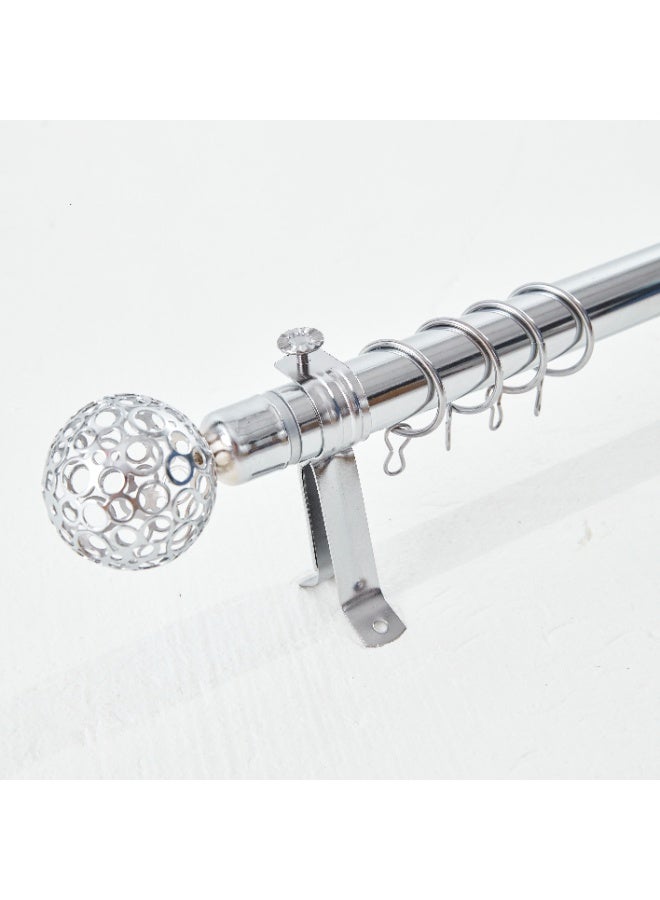 فكسر قضيب ستارة ذهبي قابل للتعديل من فيكسر – من 1.5 متر إلى 3 أمتار، قضيب معدني قابل للتمديد مع نهايات زخرفية على شكل قفص وحلقات ستارة – ملحق أنيق لمعالجة النوافذ - Image 1