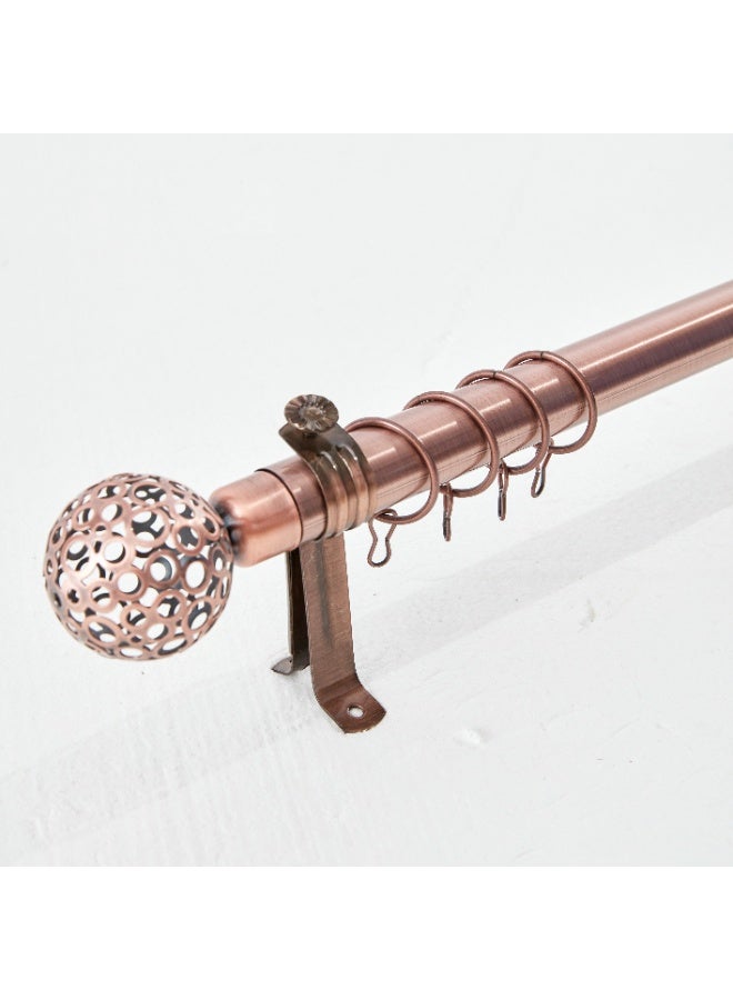 فكسر قضيب ستارة ذهبي قابل للتعديل من فيكسر – من 1.5 متر إلى 3 أمتار، قضيب معدني قابل للتمديد مع نهايات زخرفية على شكل قفص وحلقات ستارة – ملحق أنيق لمعالجة النوافذ - Image 3