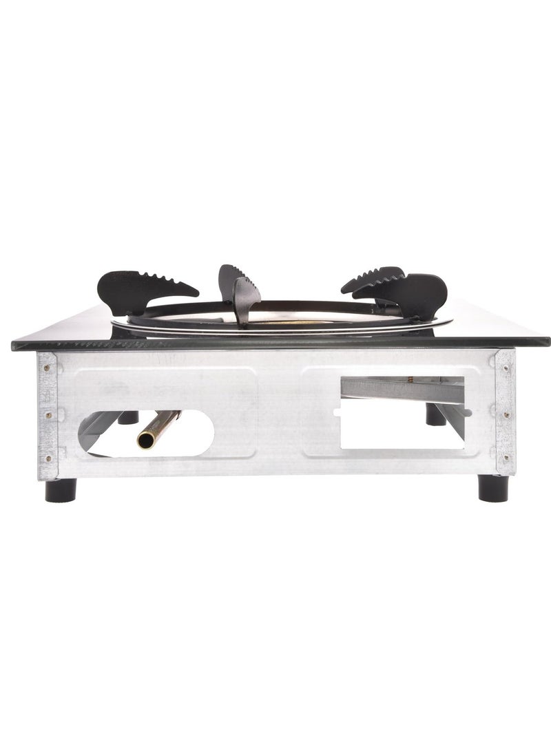 REFURA Single Burner Gas Stove Glass Top Black RE-8012 - Image 5