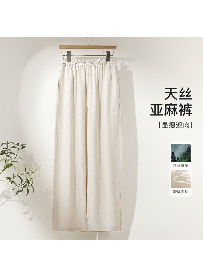 Moonbadi Thin High-Waisted Wide-Leg Trousers, Women'S Casual Long Pants, Comfortable, Breathable, Loose-Fitting, Slimming - Image 2