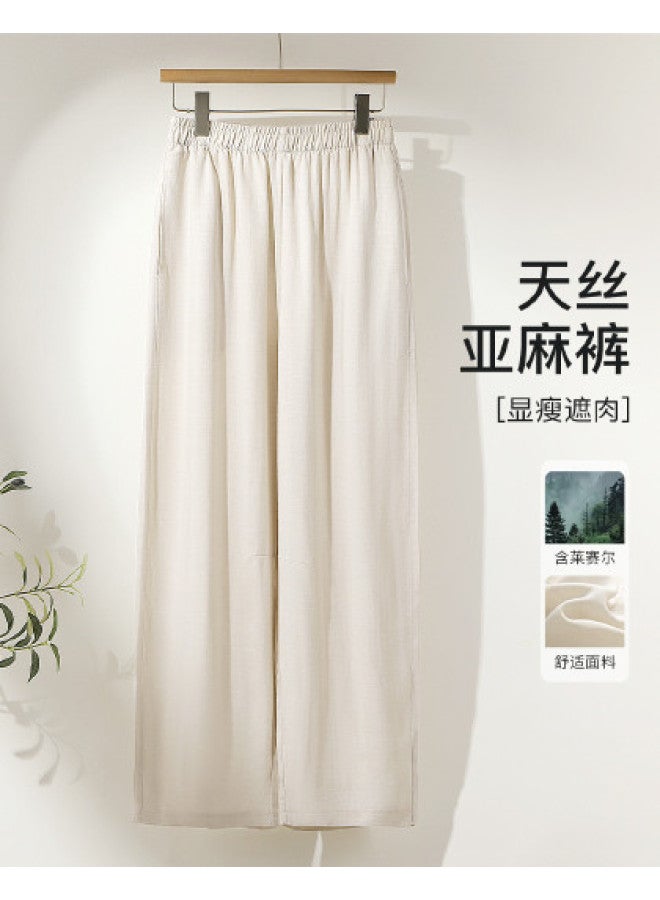 Moonbadi Thin High-Waisted Wide-Leg Trousers, Women'S Casual Long Pants, Comfortable, Breathable, Loose-Fitting, Slimming - Image 1