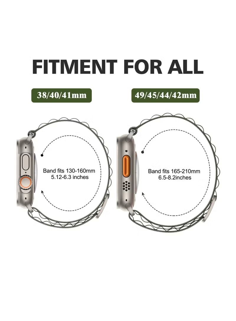 فيسوس حلقة Alpine متوافقة مع سوار iWatch 42mm 44mm 45mm 44mm 45mm 49mm للنساء الرجال ، خطاف G متين وأشرطة ساعة رياضية قابلة للتعديل من أجل iwatch Ultra SE Series 8 7 6 5 - Image 1