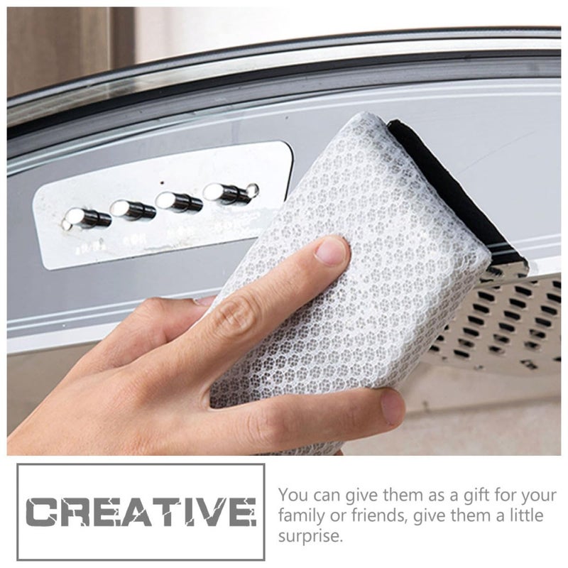 Non Scratch Diamond Mesh Scrub Sponge Pads 15 Pack Gray White For Kitchen Dishwashing - Image 4