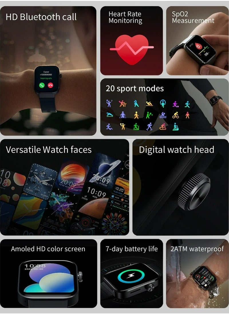 Mibro - T1 Smartwatch 1.6 inch Amoled HD Display 20 Sport modes Heart Rate monitoring SpO2 with Bluetooth Calling - Image 1