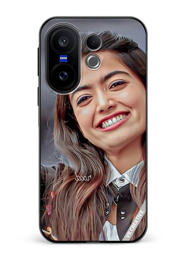 Protective Case Cover For Vivo X200 FE Bollywood Actress Rashmika Mandanna Design Multicolour