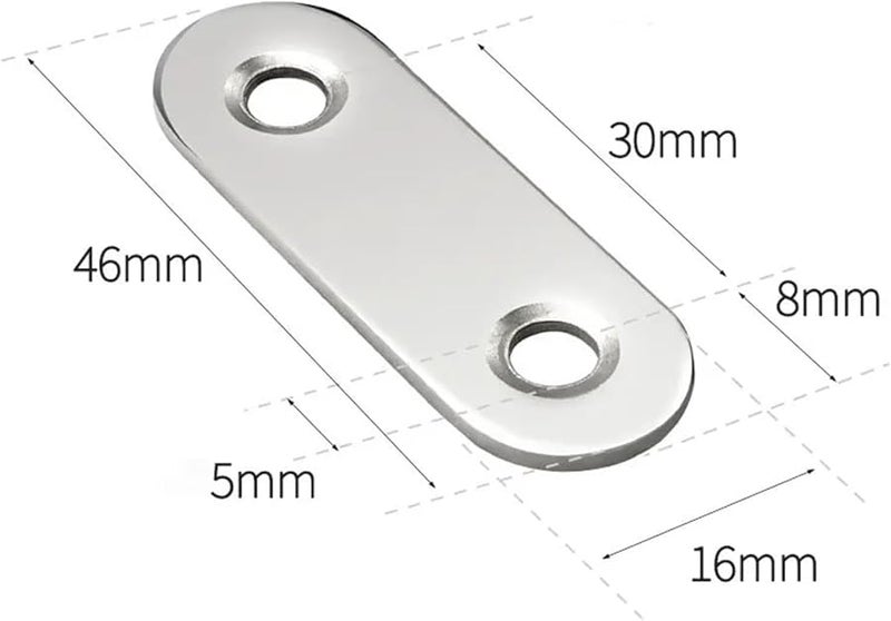 أقواس فولاذية مقاومة للصدأ على شكل حرف L مقاس 46x16، دعامة زاوية قائمة للرفوف والأثاث - Image 3