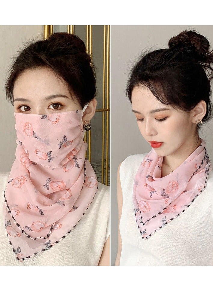 Etertoyle Sun Protection Face Mask Neck Gaiter Breathable Chiffon Veil Bandanas Scarf for Women Outdoor Activities - Image 1
