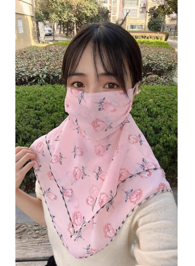 Etertoyle Sun Protection Face Mask Neck Gaiter Breathable Chiffon Veil Bandanas Scarf for Women Outdoor Activities - Image 2